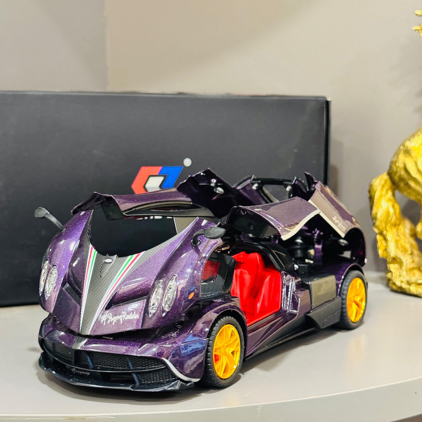 1:24 Pagani Huayra Dinastia Diecast Alloy Sports Car – CHI ZHI Edition with Smoke, Lights & Sound – Metal Racing Toy for Kids & Collectors - Mahal Al Madinahdiecast carMahal Al MadinahMahal Al Madinah1:24 Pagani Huayra Dinastia Diecast Alloy Sports Car – CHI ZHI Edition with Smoke, Lights & Sound – Metal Racing Toy for Kids & Collectors1:24 Pagani Huayra Dinastia Diecast Alloy Sports Car – CHI ZHI Edition with Smoke, Lights & Sound – Metal Racing Toy for Kids & Collectors