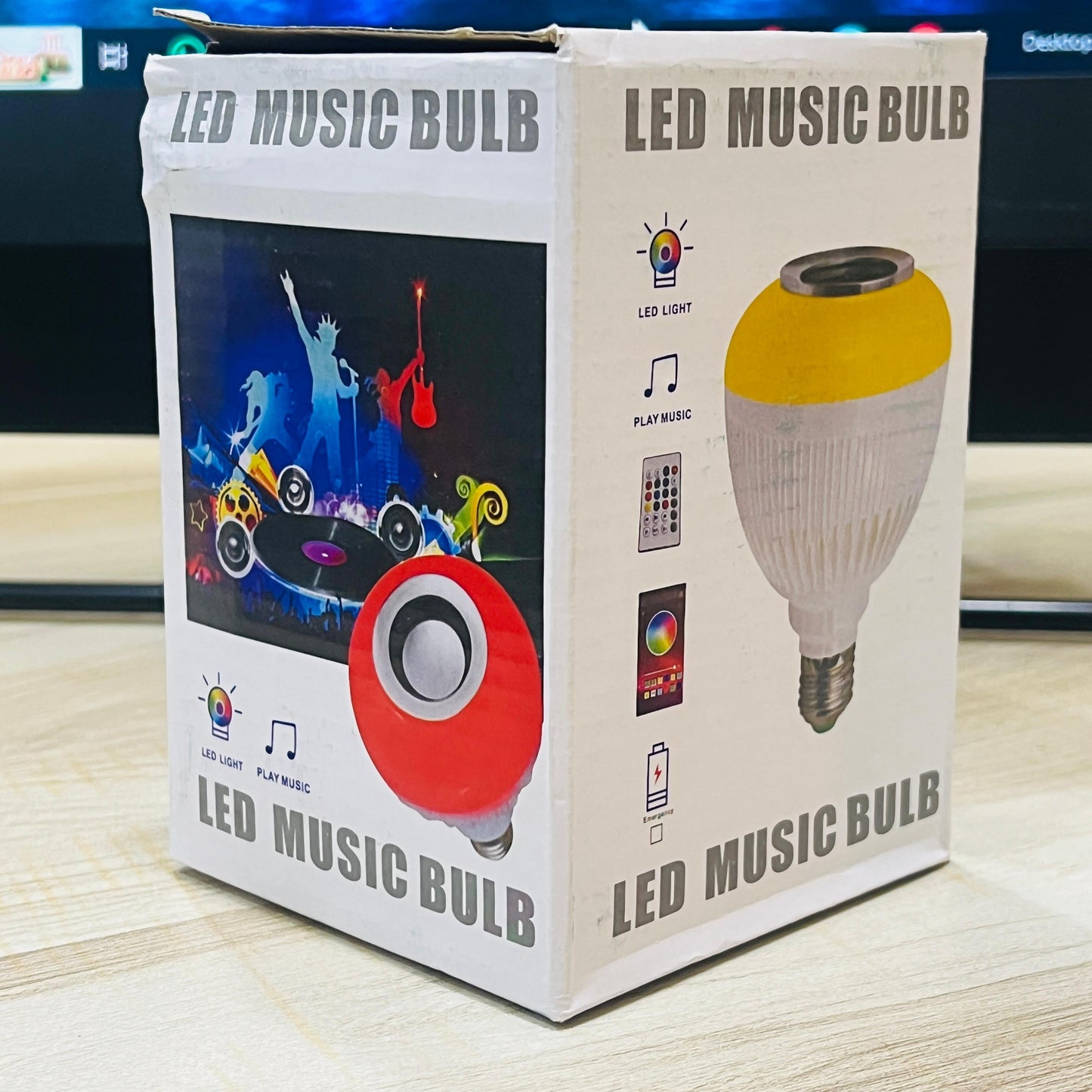 12W RGB LED Bluetooth Music Bulb with Remote | Color - Changing Light & Wireless Speaker in One (E27 Base) - Mahal Al MadinahMahal Al MadinahMahal Al Madinah12W RGB LED Bluetooth Music Bulb with Remote | Color - Changing Light & Wireless Speaker in One (E27 Base) Mahal Al Madinah12W RGB LED Bluetooth Music Bulb with Remote | Color - Changing Light & Wireless Speaker in One (E27 Base)