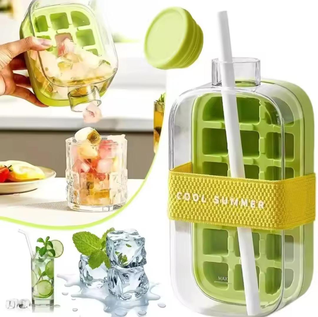 🧊💦 2 - in - 1 Ice Cube Tray & Drinking Bottle ❄ | No - Touch One - Click Ice Mold 🧃 | With Straw & Leakproof Lid 🚫👐 | Easy Ice Release & Sip Anywhere! 🥤 - Mahal Al MadinahDrinkware AccessoryMahal Al MadinahMahal Al Madinah🧊💦 2 - in - 1 Ice Cube Tray & Drinking Bottle ❄ | No - Touch One - Click Ice Mold 🧃 | With Straw & Leakproof Lid 🚫👐 | Easy Ice Release & Sip Anywhere! 🥤.🧊💦 2 - in - 1 Ice Cube Tray & Drinking Bottle ❄ | No - Touch One - Click Ice Mold 🧃 | With Straw & Leakproof Lid 🚫👐 | Easy Ic