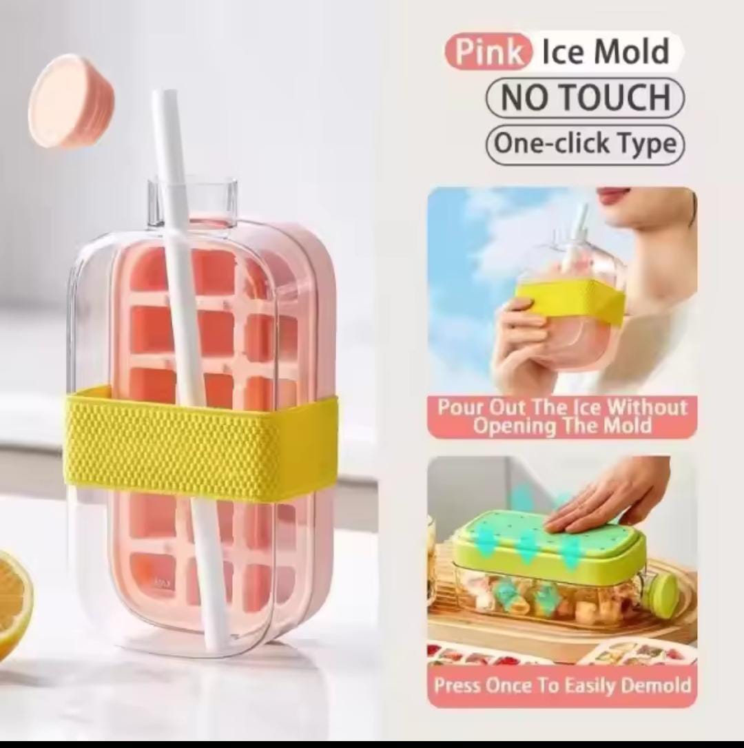 🧊💦 2 - in - 1 Ice Cube Tray & Drinking Bottle ❄ | No - Touch One - Click Ice Mold 🧃 | With Straw & Leakproof Lid 🚫👐 | Easy Ice Release & Sip Anywhere! 🥤 - Mahal Al MadinahDrinkware AccessoryMahal Al MadinahMahal Al Madinah🧊💦 2 - in - 1 Ice Cube Tray & Drinking Bottle ❄ | No - Touch One - Click Ice Mold 🧃 | With Straw & Leakproof Lid 🚫👐 | Easy Ice Release & Sip Anywhere! 🥤.🧊💦 2 - in - 1 Ice Cube Tray & Drinking Bottle ❄ | No - Touch One - Click Ice Mold 🧃 | With Straw & Leakproof Lid 🚫👐 | Easy Ic
