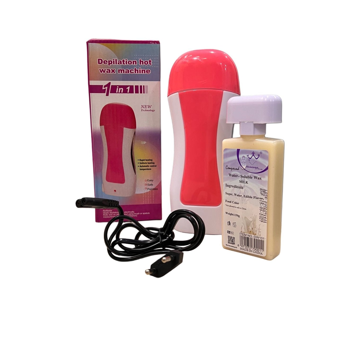 3 - in - 1 Roll - On Wax Heater Machine Kit | 40W Portable Electric Wax Roller with Refill & Strips for Painless Hair Removal – Salon & Home Use (100ml) - Mahal Al MadinahMahal Al MadinahMahal Al Madinah3 - in - 1 Roll - On Wax Heater Machine Kit | 40W Portable Electric Wax Roller with Refill & Strips for Painless Hair Removal – Salon & Home Use (100ml) Mahal Al Madinah3 - in - 1 Roll - On Wax Heater Machine Kit | 40W Portable Electric Wax Roller with Refill & Strips for Painless Hair Removal –