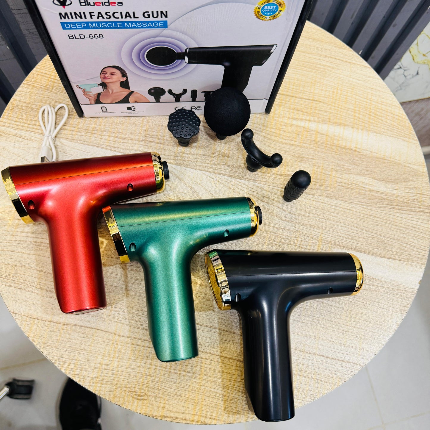 BLUEIDEA BLD - 668 5 - in - 1 Double - Headed Electric Massager Gun | Deep Tissue Percussion & Full Body Handheld Massager - Mahal Al MadinahMahal Al MadinahMahal Al MadinahBLUEIDEA BLD - 668 5 - in - 1 Double - Headed Electric Massager Gun | Deep Tissue Percussion & Full Body Handheld Massager Mahal Al MadinahBLUEIDEA BLD - 668 5 - in - 1 Double - Headed Electric Massager Gun | Deep Tissue Percussion & Full Body Handheld Massager