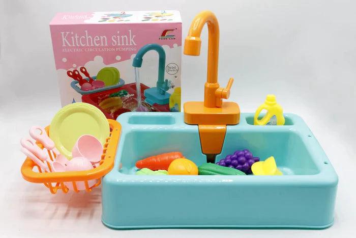 Electric Kitchen Sink Pretend Play Set for Kids – 19 Pcs Dishwasher Toy with Running Water | 14 - Inch Dish Washing Sink for Boys & Girls - Mahal Al MadinahtoysMahal Al MadinahMahal Al MadinahElectric Kitchen Sink Pretend Play Set for Kids – 19 Pcs Dishwasher Toy with Running Water | 14 - Inch Dish Washing Sink for Boys & GirlsElectric Kitchen Sink Pretend Play Set for Kids – 19 Pcs Dishwasher Toy with Running Water | 14 - Inch Dish Washing Sink for Boys & Girls