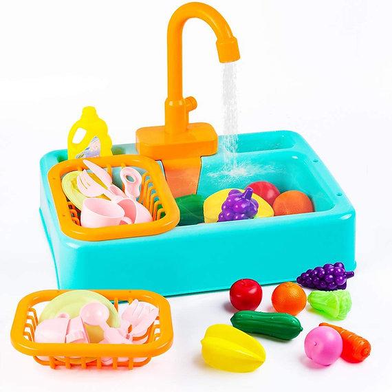 Electric Kitchen Sink Pretend Play Set for Kids – 19 Pcs Dishwasher Toy with Running Water | 14 - Inch Dish Washing Sink for Boys & Girls - Mahal Al MadinahtoysMahal Al MadinahMahal Al MadinahElectric Kitchen Sink Pretend Play Set for Kids – 19 Pcs Dishwasher Toy with Running Water | 14 - Inch Dish Washing Sink for Boys & GirlsElectric Kitchen Sink Pretend Play Set for Kids – 19 Pcs Dishwasher Toy with Running Water | 14 - Inch Dish Washing Sink for Boys & Girls