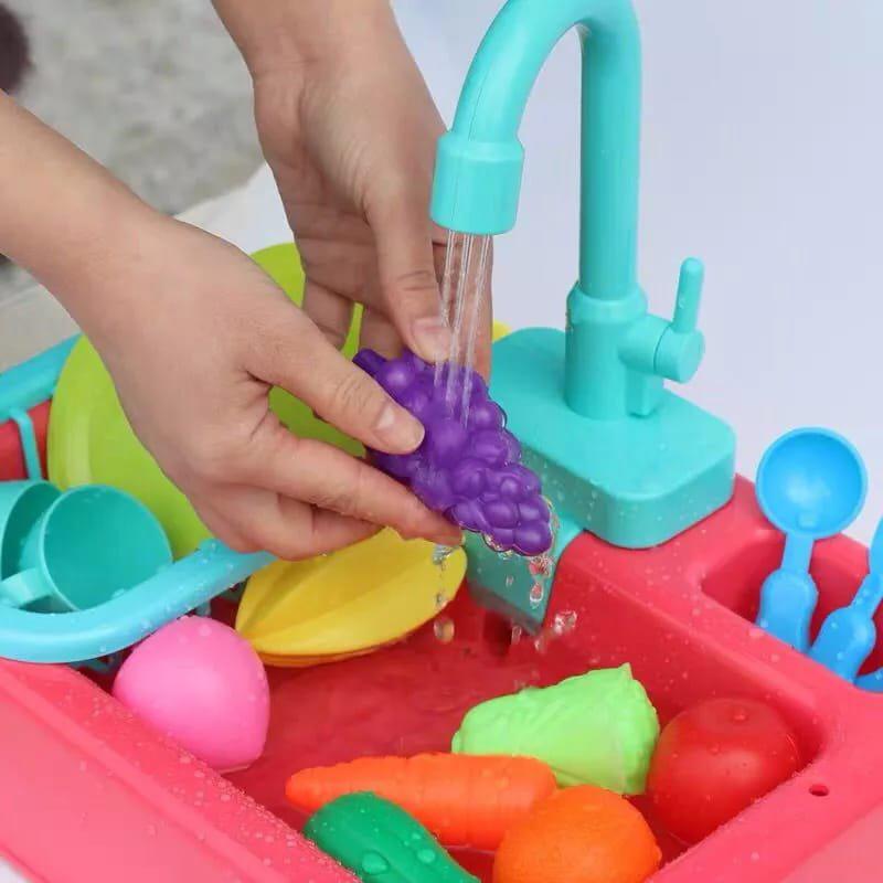 Electric Kitchen Sink Pretend Play Set for Kids – 19 Pcs Dishwasher Toy with Running Water | 14 - Inch Dish Washing Sink for Boys & Girls - Mahal Al MadinahtoysMahal Al MadinahMahal Al MadinahElectric Kitchen Sink Pretend Play Set for Kids – 19 Pcs Dishwasher Toy with Running Water | 14 - Inch Dish Washing Sink for Boys & GirlsElectric Kitchen Sink Pretend Play Set for Kids – 19 Pcs Dishwasher Toy with Running Water | 14 - Inch Dish Washing Sink for Boys & Girls