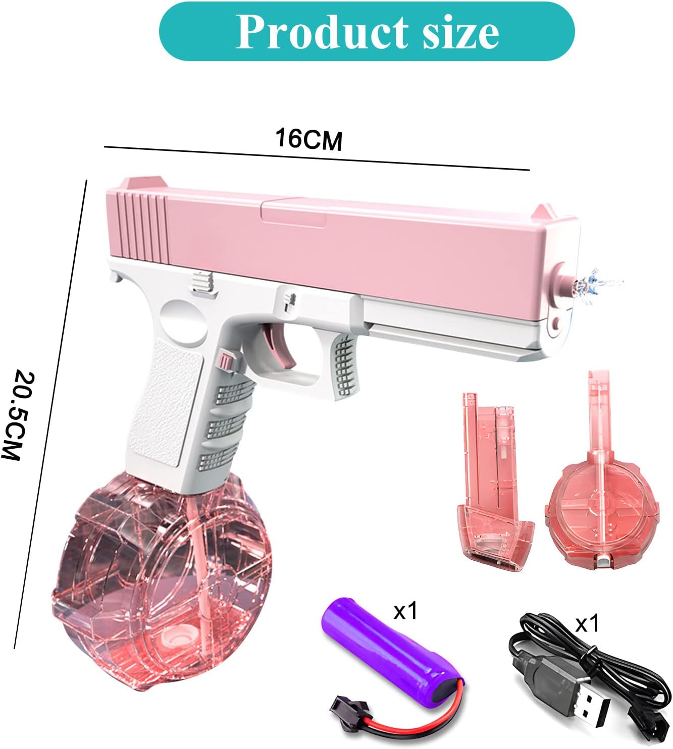 Full Automatic Electric Water Gun | 400+ Water Blasts | Long Range 22 - 29 FT | Rechargeable Squirt Gun Toy for Kids & Adults | Outdoor Summer Fun Blaster Soaker - Mahal Al MadinahWATER GUNMahal Al MadinahMahal Al MadinahFull Automatic Electric Water Gun | 400+ Water Blasts | Long Range 22 - 29 FT | Rechargeable Squirt Gun Toy for Kids & Adults | Outdoor Summer Fun Blaster SoakerFull Automatic Electric Water Gun | 400+ Water Blasts | Long Range 22 - 29 FT | Rechargeable Squirt Gun Toy for Kids &