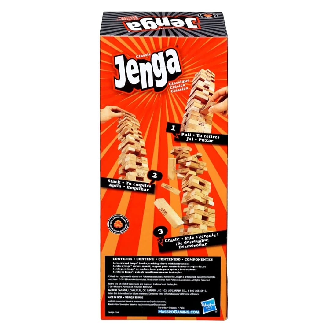 Hasbro Classic Jenga Game | Authentic Hardwood Block Stacking Game for Family & Party Fun - Mahal Al MadinahMahal Al MadinahMahal Al MadinahHasbro Classic Jenga Game | Authentic Hardwood Block Stacking Game for Family & Party Fun Mahal Al MadinahHasbro Classic Jenga Game | Authentic Hardwood Block Stacking Game for Family & Party Fun