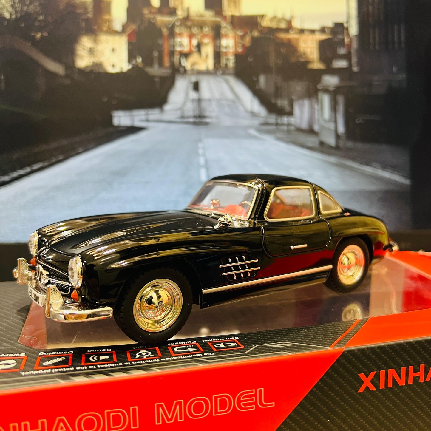 Kinsmart Mercedes - Benz 300SL Diecast Model Car | 1:36 Scale (5 - Inch) Alloy Sports Car with Sound & Light – Track Edition Collectible - Mahal Al MadinahMahal Al MadinahMahal Al MadinahKinsmart Mercedes - Benz 300SL Diecast Model Car | 1:36 Scale (5 - Inch) Alloy Sports Car with Sound & Light – Track Edition Collectible.Kinsmart Mercedes - Benz 300SL Diecast Model Car | 1:36 Scale (5 - Inch) Alloy Sports Car with Sound & Light – Track Edition Collectible