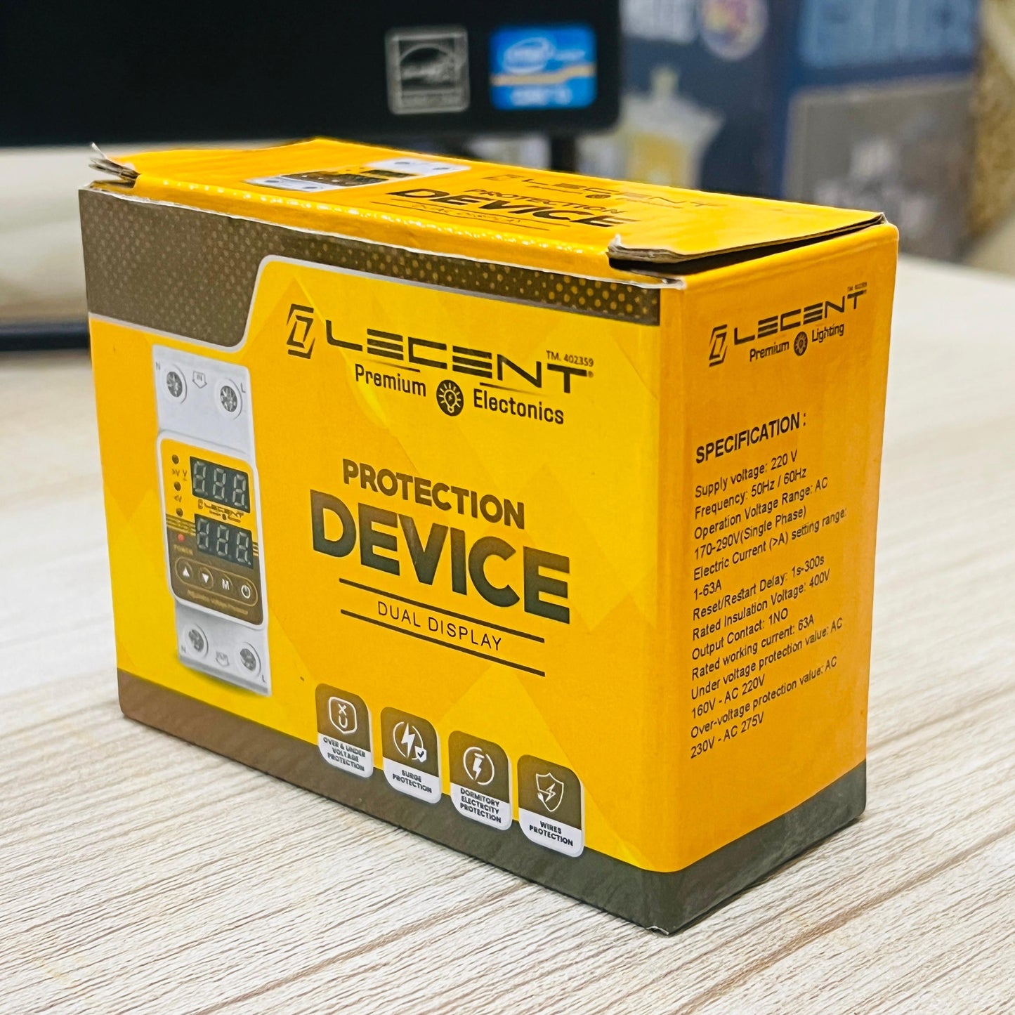 Lecent Premium 68A Dual Display Voltage Protection Device | Adjustable Over/Under Voltage & Surge Relay Breaker with Overcurrent Protection - Mahal Al MadinahMahal Al MadinahMahal Al MadinahLecent Premium 68A Dual Display Voltage Protection Device | Adjustable Over/Under Voltage & Surge Relay Breaker with Overcurrent Protection.Lecent Premium 68A Dual Display Voltage Protection Device | Adjustable Over/Under Voltage & Surge Relay Breaker with Overcurrent Protection