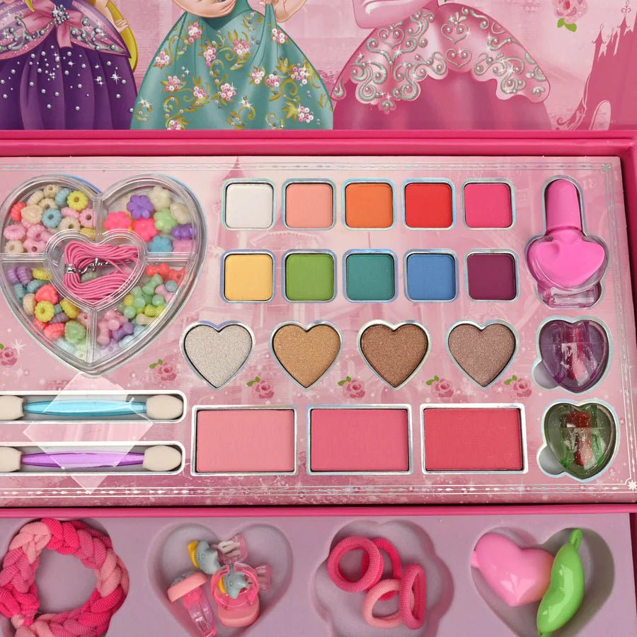 Love Beauty Girl – 17PCS Kids Makeup Set with Creative Accessories, Mirror, Lipsticks & Carry Case – Safe Pretend Beauty Toy for Girls - Mahal Al MadinahMAKEUP KITMahal Al MadinahMahal Al MadinahLove Beauty Girl – 17PCS Kids Makeup Set with Creative Accessories, Mirror, Lipsticks & Carry Case – Safe Pretend Beauty Toy for GirlsLove Beauty Girl – 17PCS Kids Makeup Set with Creative Accessories, Mirror, Lipsticks & Carry Case – Safe Pretend Beauty Toy for Girls