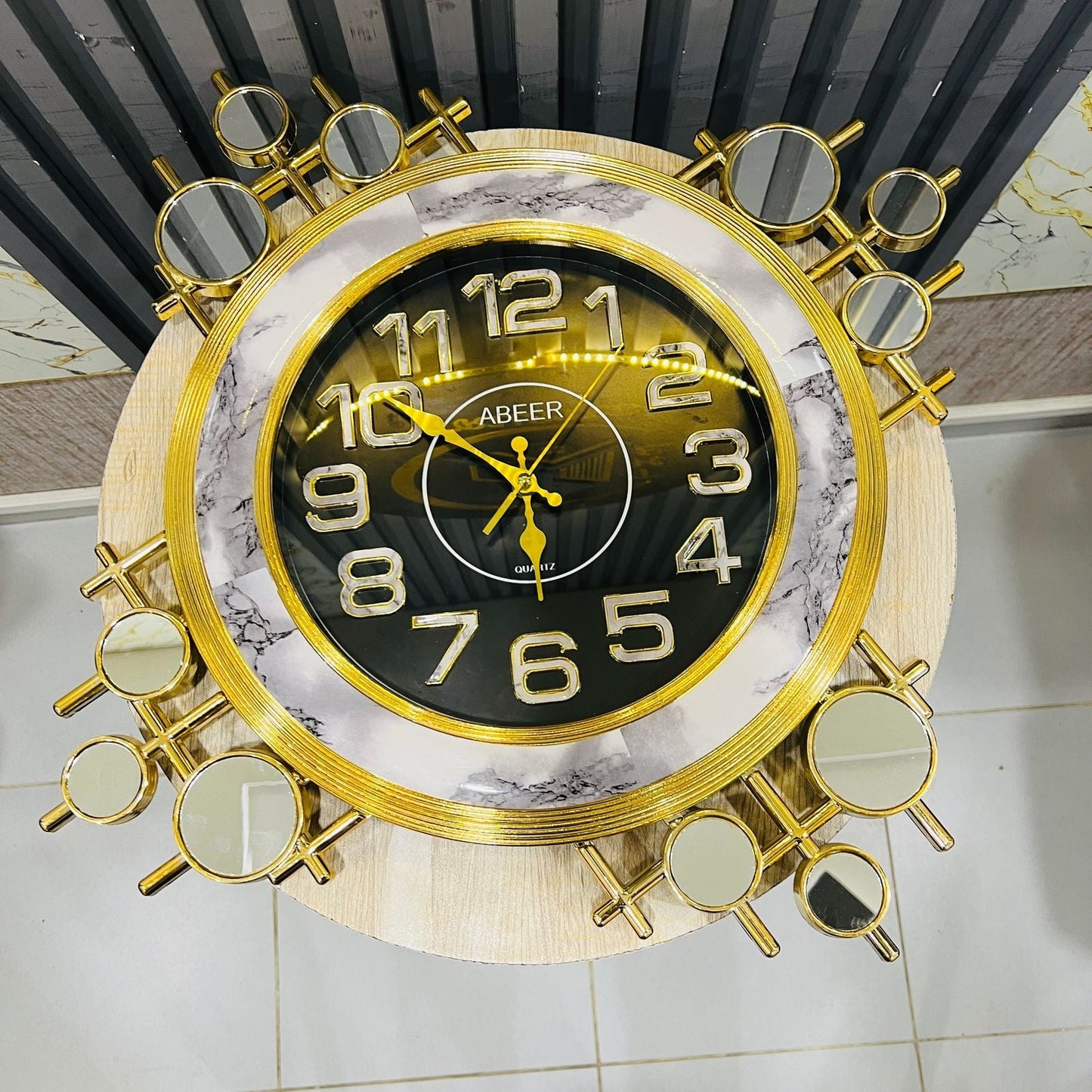Luxury Gold & Marble Wall Clock – Silent Quartz Modern Wall Clock with 3D Numbers & Mirror Accents for Home & Office Décor - Mahal Al MadinahWall ClockMahal Al MadinahMahal Al MadinahLuxury Gold & Marble Wall Clock – Silent Quartz Modern Wall Clock with 3D Numbers & Mirror Accents for Home & Office Décor Mahal Al MadinahLuxury Gold & Marble Wall Clock – Silent Quartz Modern Wall Clock with 3D Numbers & Mirror Accents for Home & Office Décor
