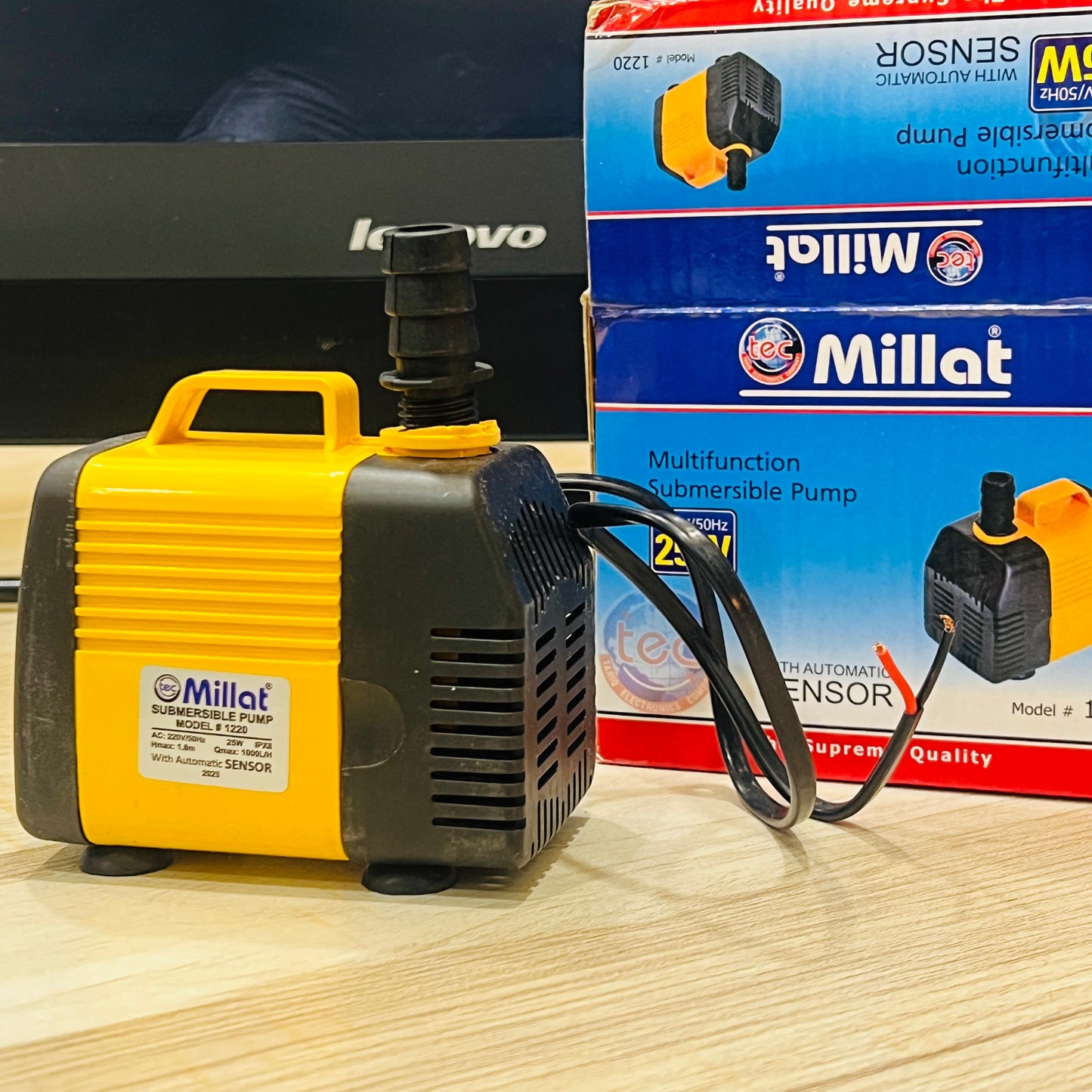 Millat Submersible Water Pump 25W/35W with Automatic Sensor – Model 1220 | 220V AC Motor for Air Cooler, Room Cooler, Aquarium, and Fish Tank - Mahal Al MadinahMahal Al MadinahMahal Al MadinahMillat Submersible Water Pump 25W/35W with Automatic Sensor – Model 1220 | 220V AC Motor for Air Cooler, Room Cooler, Aquarium, and Fish Tank.Millat Submersible Water Pump 25W/35W with Automatic Sensor – Model 1220 | 220V AC Motor for Air Cooler, Room Cooler, Aquarium, and Fish Tank