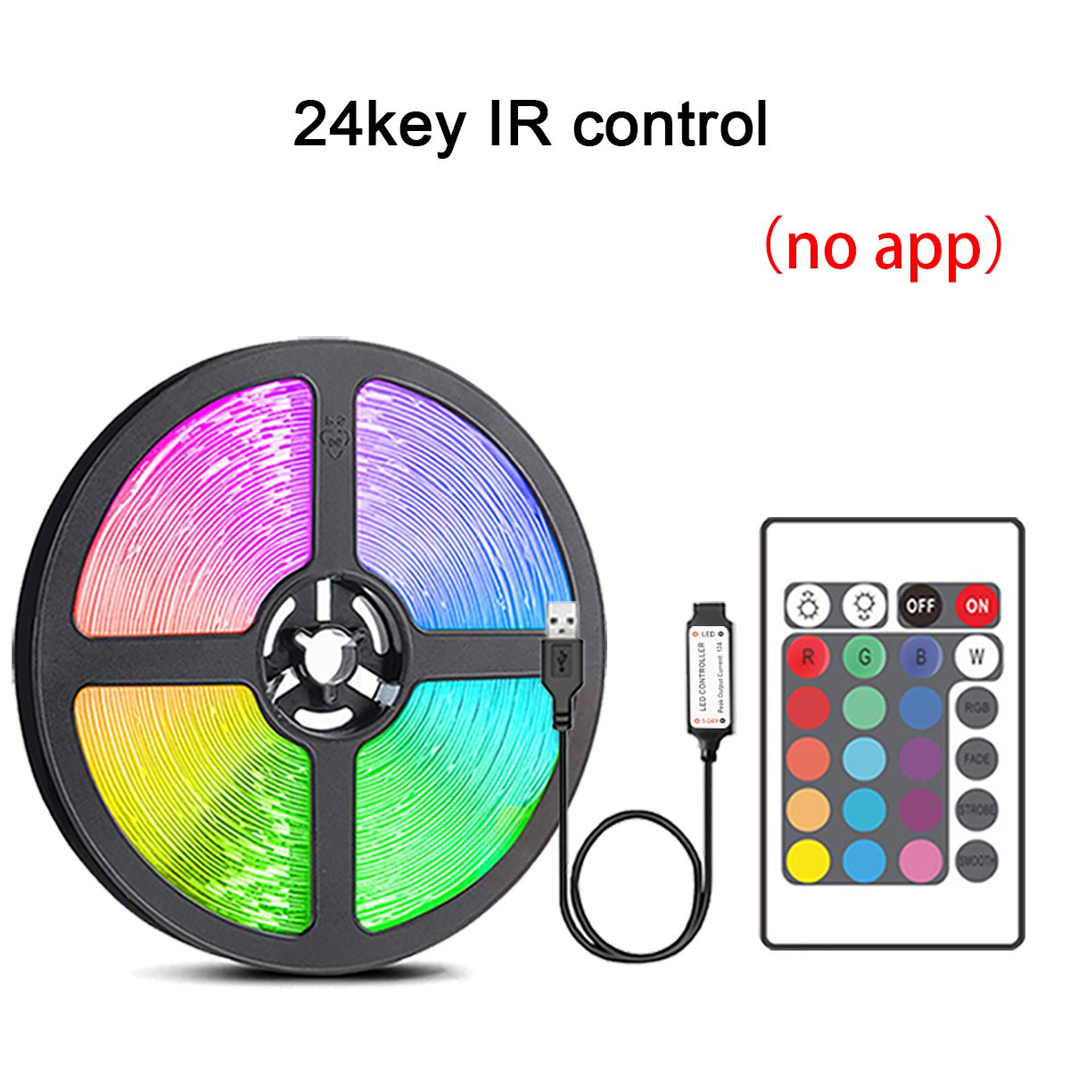 RGB LED Strip Lights with Music Sync | USB Powered 5V | 5M/10M/15M | Remote Control Flexible Light Strip for Room, Party, TV, Bedroom Decor - Mahal Al MadinahRGB LIGHTMahal Al MadinahMahal Al Madinah5 METERRGB LED Strip Lights with Music Sync | USB Powered 5V | 5M/10M/15M | Remote Control Flexible Light Strip for Room, Party, TV, Bedroom DecorRGB LED Strip Lights with Music Sync | USB Powered 5V | 5M/10M/15M | Remote Control Flexible Light Strip for Room, Party, TV, Bedroom Decor