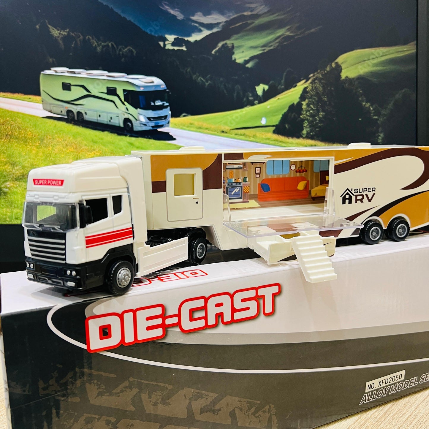 Super RV Diecast Truck | 33cm Luxury Motorhome Model with Opening Interior & Pull - Back Action – Alloy Metal & ABS Collectible - Mahal Al MadinahMahal Al MadinahMahal Al MadinahSuper RV Diecast Truck | 33cm Luxury Motorhome Model with Opening Interior & Pull - Back Action – Alloy Metal & ABS Collectible.Super RV Diecast Truck | 33cm Luxury Motorhome Model with Opening Interior & Pull - Back Action – Alloy Metal & ABS Collectible