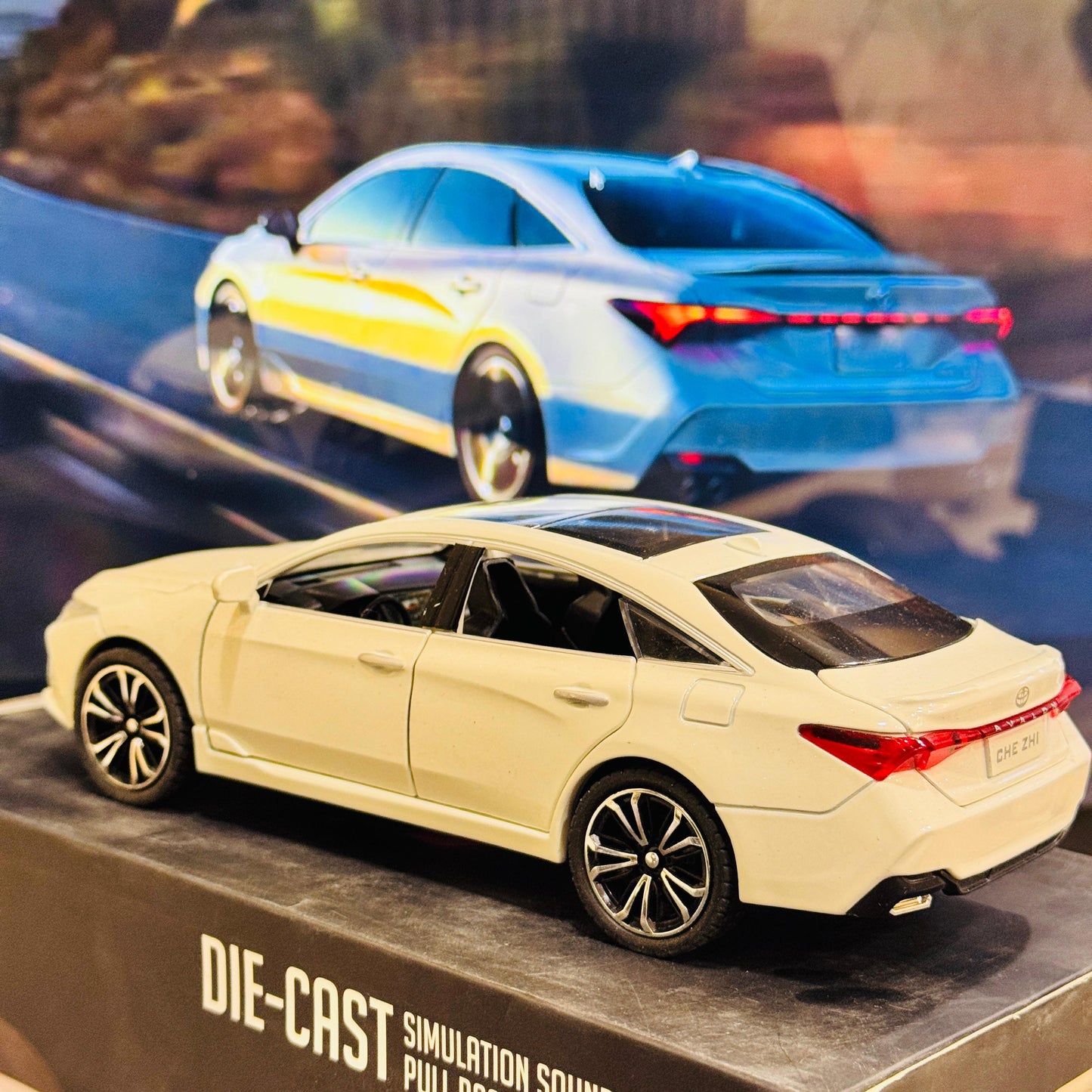 Toyota Avalon Alloy Diecast Model Car by Jinlifang – 1:24 Scale Metal Body with Lights, Sound, Openable Doors, Pull Back Action – Premium Toy for Kids & Collectors - Mahal Al Madinahdiecast carMahal Al MadinahMahal Al MadinahToyota Avalon Alloy Diecast Model Car by Jinlifang – 1:24 Scale Metal Body with Lights, Sound, Openable Doors, Pull Back Action – Premium Toy for Kids & Collectors.Toyota Avalon Alloy Diecast Model Car by Jinlifang – 1:24 Scale Metal Body with Lights, Sound, Openable Doors,
