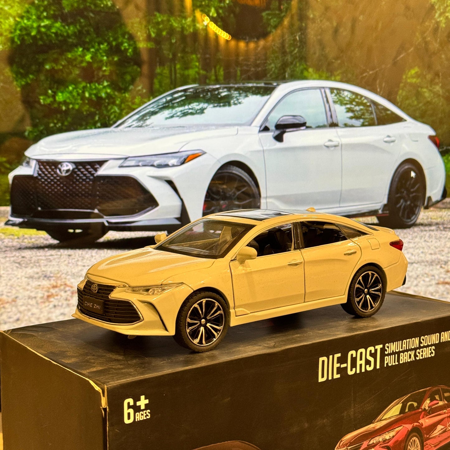Toyota Avalon Alloy Diecast Model Car by Jinlifang – 1:24 Scale Metal Body with Lights, Sound, Openable Doors, Pull Back Action – Premium Toy for Kids & Collectors - Mahal Al Madinahdiecast carMahal Al MadinahMahal Al MadinahToyota Avalon Alloy Diecast Model Car by Jinlifang – 1:24 Scale Metal Body with Lights, Sound, Openable Doors, Pull Back Action – Premium Toy for Kids & Collectors.Toyota Avalon Alloy Diecast Model Car by Jinlifang – 1:24 Scale Metal Body with Lights, Sound, Openable Doors,