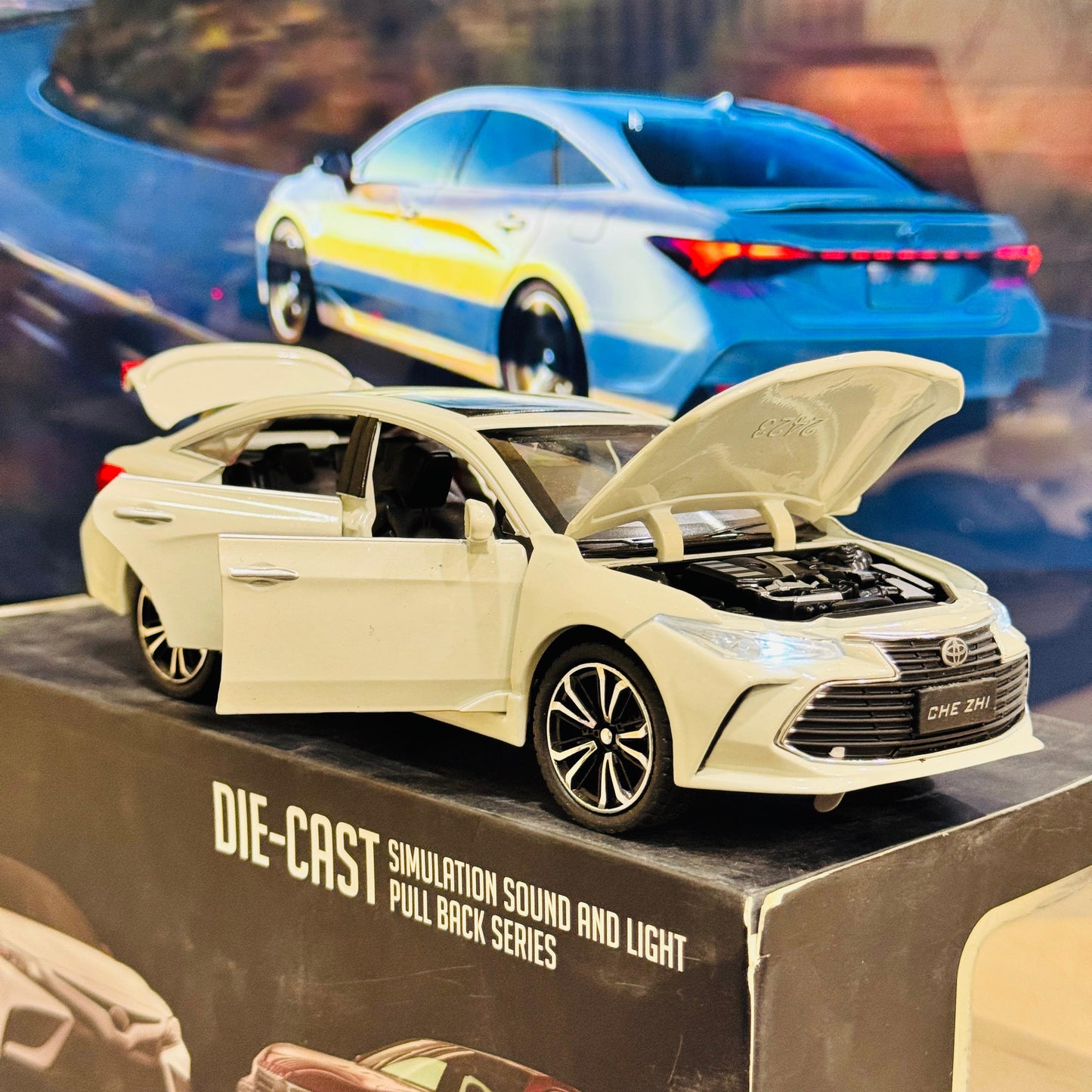 Toyota Avalon Alloy Diecast Model Car by Jinlifang – 1:24 Scale Metal Body with Lights, Sound, Openable Doors, Pull Back Action – Premium Toy for Kids & Collectors - Mahal Al Madinahdiecast carMahal Al MadinahMahal Al MadinahToyota Avalon Alloy Diecast Model Car by Jinlifang – 1:24 Scale Metal Body with Lights, Sound, Openable Doors, Pull Back Action – Premium Toy for Kids & Collectors.Toyota Avalon Alloy Diecast Model Car by Jinlifang – 1:24 Scale Metal Body with Lights, Sound, Openable Doors,
