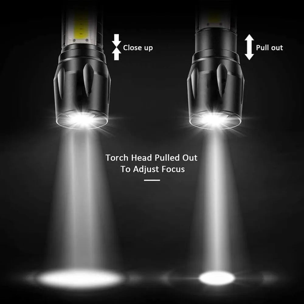 Zoomable Mini COB LED Flashlight | Rechargeable High - Brightness Pocket Torch for Camping, Work & Emergency Use - Mahal Al MadinahMahal Al MadinahMahal Al MadinahZoomable Mini COB LED Flashlight | Rechargeable High - Brightness Pocket Torch for Camping, Work & Emergency Use Mahal Al MadinahZoomable Mini COB LED Flashlight | Rechargeable High - Brightness Pocket Torch for Camping, Work & Emergency Use