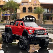 1:24 Ford Raptor F150 6x6 Diecast Model Truck | Modified Off - Road Alloy SUV | Pull Back Action | Metal Toy for Kids & Collectors - Mahal Al Madinahdiecast carMahal Al MadinahMahal Al MadinahRED1:24 Ford Raptor F150 6x6 Diecast Model Truck | Modified Off - Road Alloy SUV | Pull Back Action | Metal Toy for Kids & Collectors1:24 Ford Raptor F150 6x6 Diecast Model Truck | Modified Off - Road Alloy SUV | Pull Back Action | Metal Toy for Kids & Collectors