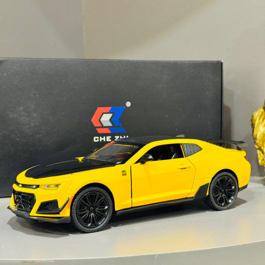 1:24 Transformers 5 Bumblebee Chevrolet Camaro Diecast Model Car – Metal Body, Exhaust Smoke, Pull Back Action, Lights & Sound – Alloy Special Edition Toy for Kids & Collectors - Mahal Al Madinahdiecast carMahal Al MadinahMahal Al Madinah1:24 Transformers 5 Bumblebee Chevrolet Camaro Diecast Model Car By CHI ZHI – Metal Body, Pull Back Action, Lights & Sound – Alloy Special Edition Toy for Kids & Collectors.1:24 Transformers 5 Bumblebee Chevrolet Camaro Diecast Model Car – Metal Body, Exhaust Sm