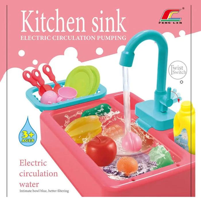 Electric Kitchen Sink Pretend Play Set for Kids – 19 Pcs Dishwasher Toy with Running Water | 14 - Inch Dish Washing Sink for Boys & Girls - Mahal Al MadinahtoysMahal Al MadinahMahal Al MadinahElectric Kitchen Sink Pretend Play Set for Kids – 19 Pcs Dishwasher Toy with Running Water | 14 - Inch Dish Washing Sink for Boys & GirlsElectric Kitchen Sink Pretend Play Set for Kids – 19 Pcs Dishwasher Toy with Running Water | 14 - Inch Dish Washing Sink for Boys & Girls