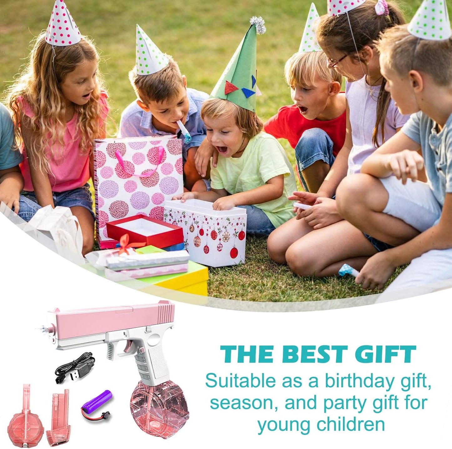 Full Automatic Electric Water Gun | 400+ Water Blasts | Long Range 22 - 29 FT | Rechargeable Squirt Gun Toy for Kids & Adults | Outdoor Summer Fun Blaster Soaker - Mahal Al MadinahWATER GUNMahal Al MadinahMahal Al MadinahFull Automatic Electric Water Gun | 400+ Water Blasts | Long Range 22 - 29 FT | Rechargeable Squirt Gun Toy for Kids & Adults | Outdoor Summer Fun Blaster SoakerFull Automatic Electric Water Gun | 400+ Water Blasts | Long Range 22 - 29 FT | Rechargeable Squirt Gun Toy for Kids &