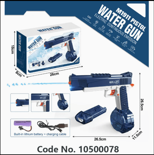 Full Automatic Electric Water Gun | 400+ Water Blasts | Long Range 22 - 29 FT | Rechargeable Squirt Gun Toy for Kids & Adults | Outdoor Summer Fun Blaster Soaker - Mahal Al MadinahWATER GUNMahal Al MadinahMahal Al MadinahFull Automatic Electric Water Gun | 400+ Water Blasts | Long Range 22 - 29 FT | Rechargeable Squirt Gun Toy for Kids & Adults | Outdoor Summer Fun Blaster SoakerFull Automatic Electric Water Gun | 400+ Water Blasts | Long Range 22 - 29 FT | Rechargeable Squirt Gun Toy for Kids &
