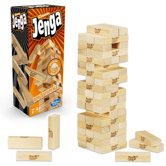 Hasbro Classic Jenga Game | Authentic Hardwood Block Stacking Game for Family & Party Fun - Mahal Al MadinahMahal Al MadinahMahal Al MadinahHasbro Classic Jenga Game | Authentic Hardwood Block Stacking Game for Family & Party Fun Mahal Al MadinahHasbro Classic Jenga Game | Authentic Hardwood Block Stacking Game for Family & Party Fun