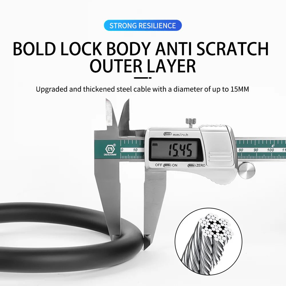 Heavy - Duty Anti - Theft Bike Lock 🔐 | Steel Cable Bicycle & Scooter Security with Key Lock - Mahal Al MadinahBike LockMahal Al MadinahMahal Al MadinahHeavy - Duty Anti - Theft Bike Lock 🔐 | Steel Cable Bicycle & Scooter Security with Key Lock.Heavy - Duty Anti - Theft Bike Lock 🔐 | Steel Cable Bicycle & Scooter Security with Key Lock