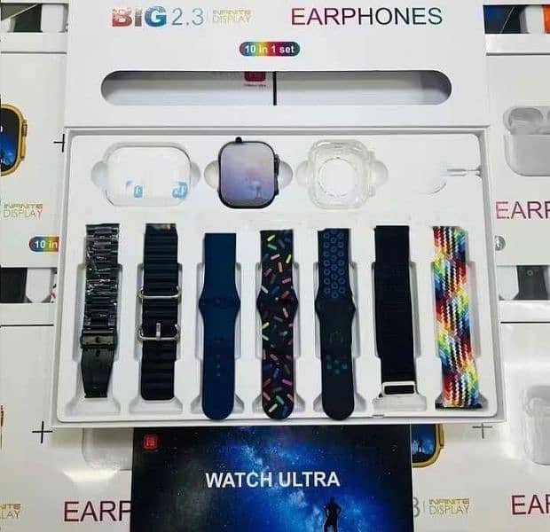 i20 Ultra Max Smartwatch Combo | 10 - in - 1 Gift Box with 2.3” Display, Strap + AirPods + Case – Smart Watch for Men, Women, Boys & Girls - Mahal Al MadinahMahal Al MadinahMahal Al Madinahi20 Ultra Max Smartwatch Combo | 10 - in - 1 Gift Box with 2.3” Display, Strap + AirPods + Case – Smart Watch for Men, Women, Boys & Girls.i20 Ultra Max Smartwatch Combo | 10 - in - 1 Gift Box with 2.3” Display, Strap + AirPods + Case – Smart Watch for Men, Women, Boys & Girls