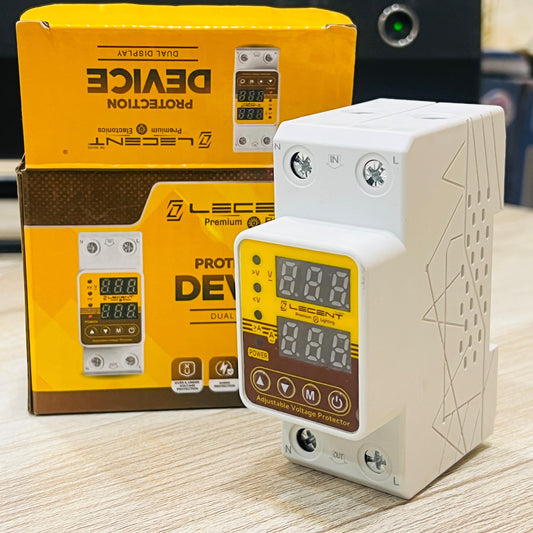 Lecent Premium 68A Dual Display Voltage Protection Device | Adjustable Over/Under Voltage & Surge Relay Breaker with Overcurrent Protection - Mahal Al MadinahMahal Al MadinahMahal Al MadinahLecent Premium 68A Dual Display Voltage Protection Device | Adjustable Over/Under Voltage & Surge Relay Breaker with Overcurrent Protection.Lecent Premium 68A Dual Display Voltage Protection Device | Adjustable Over/Under Voltage & Surge Relay Breaker with Overcurrent Protection