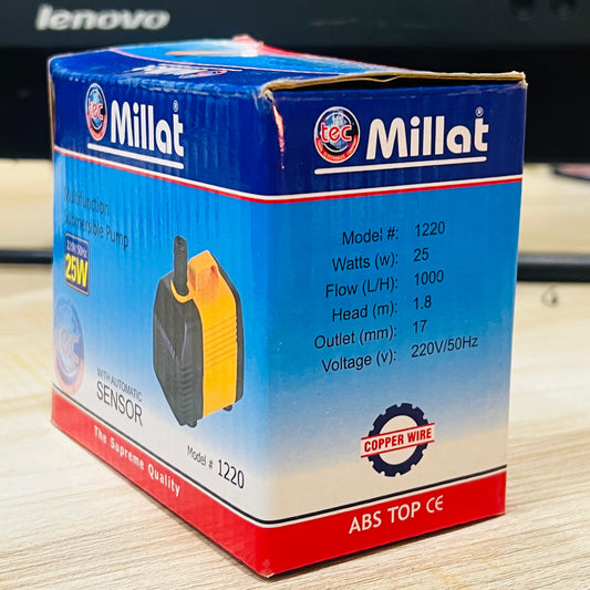 Millat Submersible Water Pump 25W/35W with Automatic Sensor – Model 1220 | 220V AC Motor for Air Cooler, Room Cooler, Aquarium, and Fish Tank - Mahal Al MadinahMahal Al MadinahMahal Al MadinahMillat Submersible Water Pump 25W/35W with Automatic Sensor – Model 1220 | 220V AC Motor for Air Cooler, Room Cooler, Aquarium, and Fish Tank.Millat Submersible Water Pump 25W/35W with Automatic Sensor – Model 1220 | 220V AC Motor for Air Cooler, Room Cooler, Aquarium, and Fish Tank