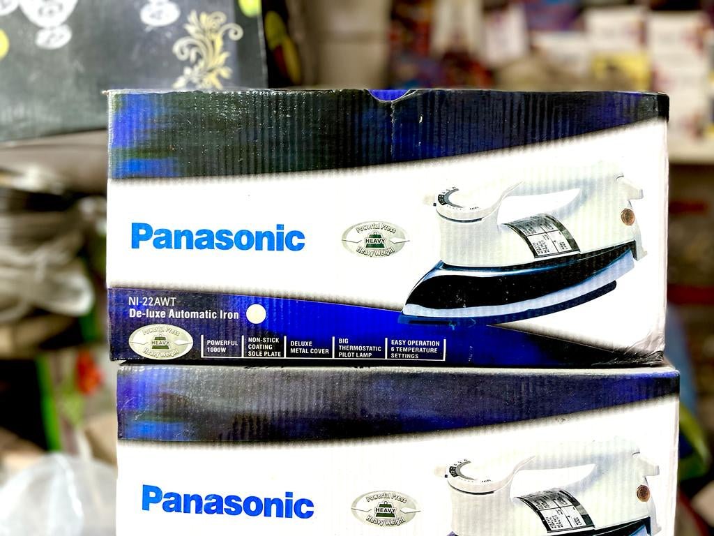 Panasonic NI - 22AWT – Deluxe Automatic Dry Iron 1000W with Non - Stick Soleplate & 6 Temperature Settings - Mahal Al MadinahMahal Al MadinahMahal Al MadinahPanasonic NI - 22AWT – Deluxe Automatic Dry Iron 1000W with Non - Stick Soleplate & 6 Temperature Settings.Panasonic NI - 22AWT – Deluxe Automatic Dry Iron 1000W with Non - Stick Soleplate & 6 Temperature Settings