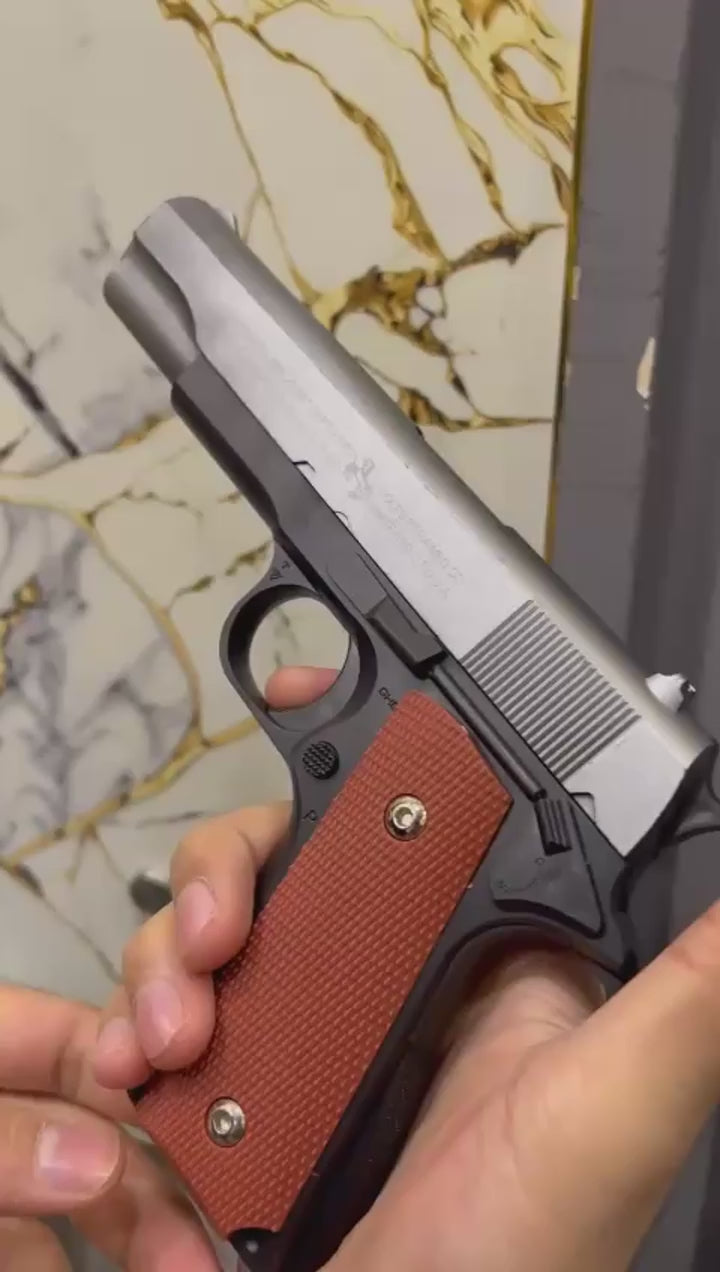 Realistic 1911 Style Toy Gun | Hard Plastic & Metal Airsoft-Style Colt Shooter Lookalike for Kids & Collectors.