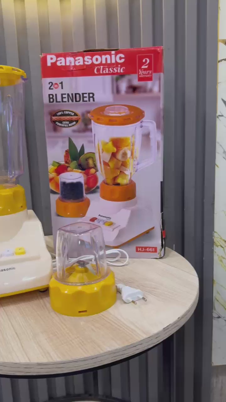 Panasonic Classic 2-in-1 Blender & Grinder – HJ-661 | Glass Jar + Dry Mill.