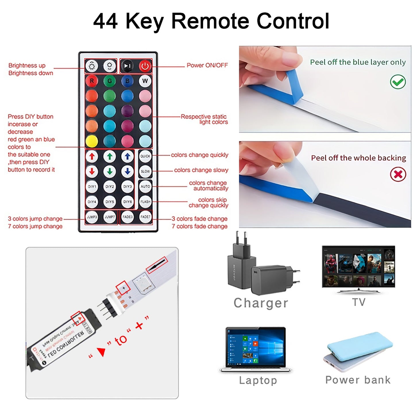 RGB LED Strip Lights with Music Sync | USB Powered 5V | 5M/10M/15M | Remote Control Flexible Light Strip for Room, Party, TV, Bedroom Decor - Mahal Al MadinahRGB LIGHTMahal Al MadinahMahal Al Madinah5 METERRGB LED Strip Lights with Music Sync | USB Powered 5V | 5M/10M/15M | Remote Control Flexible Light Strip for Room, Party, TV, Bedroom DecorRGB LED Strip Lights with Music Sync | USB Powered 5V | 5M/10M/15M | Remote Control Flexible Light Strip for Room, Party, TV, Bedroom Decor