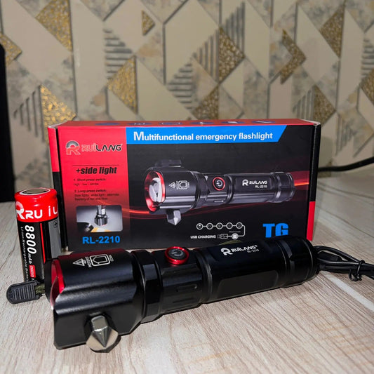 Ruilang RL - 2210 Emergency LED Flashlight & Power Bank – 1KM Range, 8800mAh, Waterproof, Tactical Survival Torch - Mahal Al MadinahEmergency Flashlight / Tactical TorchMahal Al MadinahMahal Al MadinahRuilang RL - 2210 Emergency LED Flashlight & Power Bank – 1KM Range, 8800mAh, Waterproof, Tactical Survival Torch Mahal Al MadinahRuilang RL - 2210 Emergency LED Flashlight & Power Bank – 1KM Range, 8800mAh, Waterproof, Tactical Survival Torch