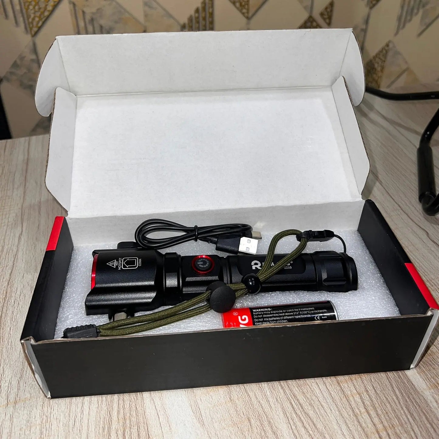 Ruilang RL - 2210 Emergency LED Flashlight & Power Bank – 1KM Range, 8800mAh, Waterproof, Tactical Survival Torch - Mahal Al MadinahEmergency Flashlight / Tactical TorchMahal Al MadinahMahal Al MadinahRuilang RL - 2210 Emergency LED Flashlight & Power Bank – 1KM Range, 8800mAh, Waterproof, Tactical Survival Torch Mahal Al MadinahRuilang RL - 2210 Emergency LED Flashlight & Power Bank – 1KM Range, 8800mAh, Waterproof, Tactical Survival Torch