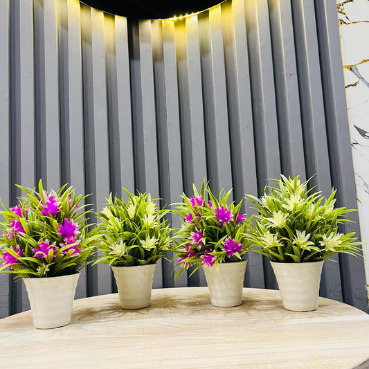 Set of 4 Artificial Green Plants with White Ceramic Pots – Elegant Small Faux Plants for Home & Office Décor - Mahal Al MadinahDecorationMahal Al MadinahMahal Al MadinahSet of 4 Artificial Green Plants with White Ceramic Pots – Elegant Small Faux Plants for Home & Office Décor Mahal Al MadinahSet of 4 Artificial Green Plants with White Ceramic Pots – Elegant Small Faux Plants for Home & Office Décor