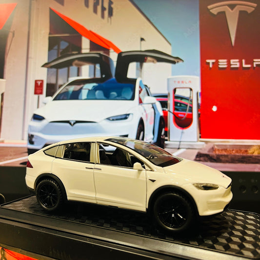 Tesla Model X Diecast Car – 1:28 Scale White Alloy SUV | Pull Back Action | Opening Doors | Electric Vehicle Model Toy for Kids & Collectors - Mahal Al Madinahdiecast carMahal Al MadinahMahal Al MadinahTesla Model X Diecast Car – 1:28 Scale White Alloy SUV | Pull Back Action | Opening Doors | Electric Vehicle Model Toy for Kids & CollectorsTesla Model X Diecast Car – 1:28 Scale White Alloy SUV | Pull Back Action | Opening Doors | Electric Vehicle Model Toy for Kids & Collectors