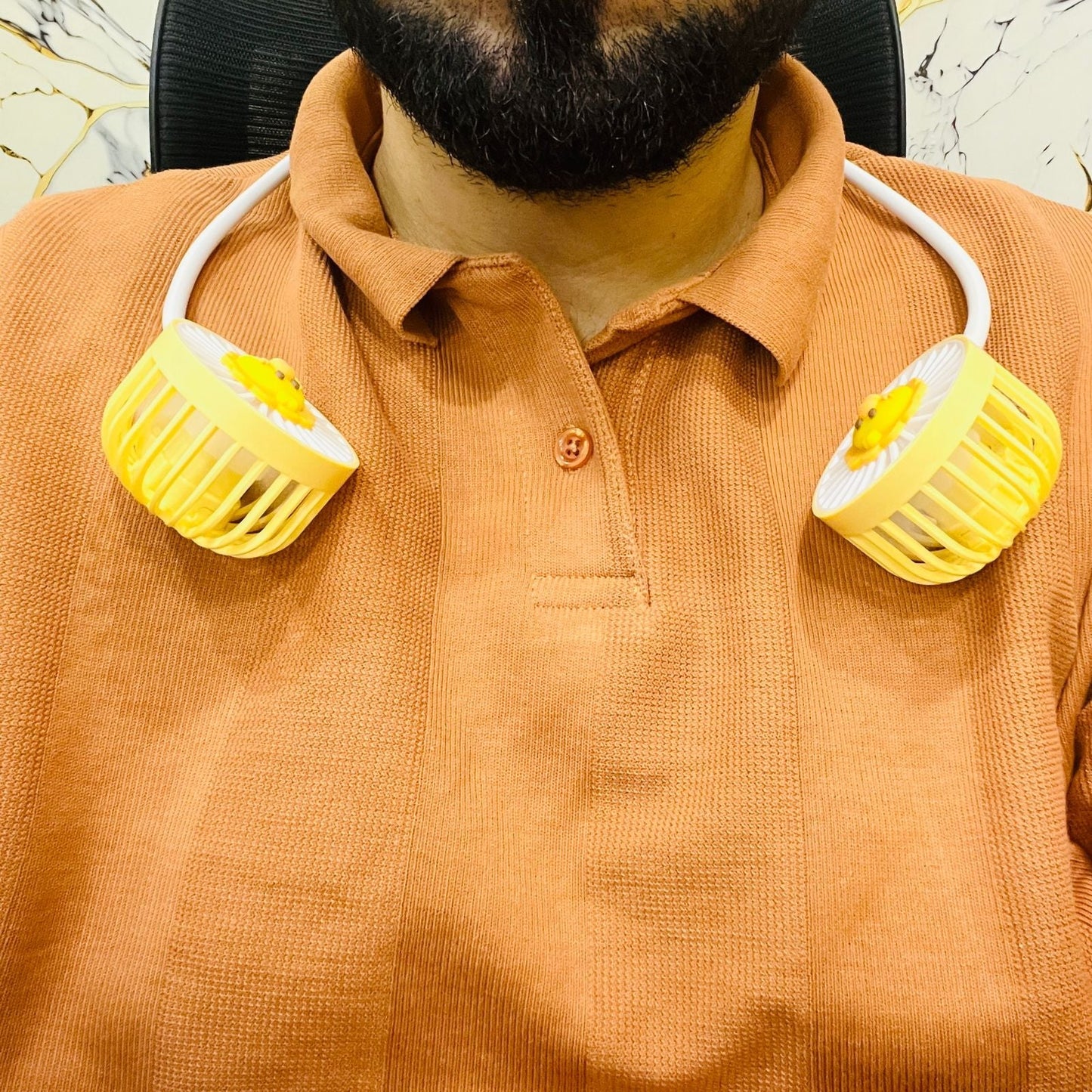 Wearable USB Rechargeable Neck Fan | Dual Head 360° Rotating Hands - Free Cooling Fan for Summer, Travel, Office & Outdoor Use - Mahal Al MadinahMahal Al MadinahMahal Al MadinahWearable USB Rechargeable Neck Fan | Dual Head 360° Rotating Hands - Free Cooling Fan for Summer, Travel, Office & Outdoor Use Mahal Al MadinahWearable USB Rechargeable Neck Fan | Dual Head 360° Rotating Hands - Free Cooling Fan for Summer, Travel, Office & Outdoor Use