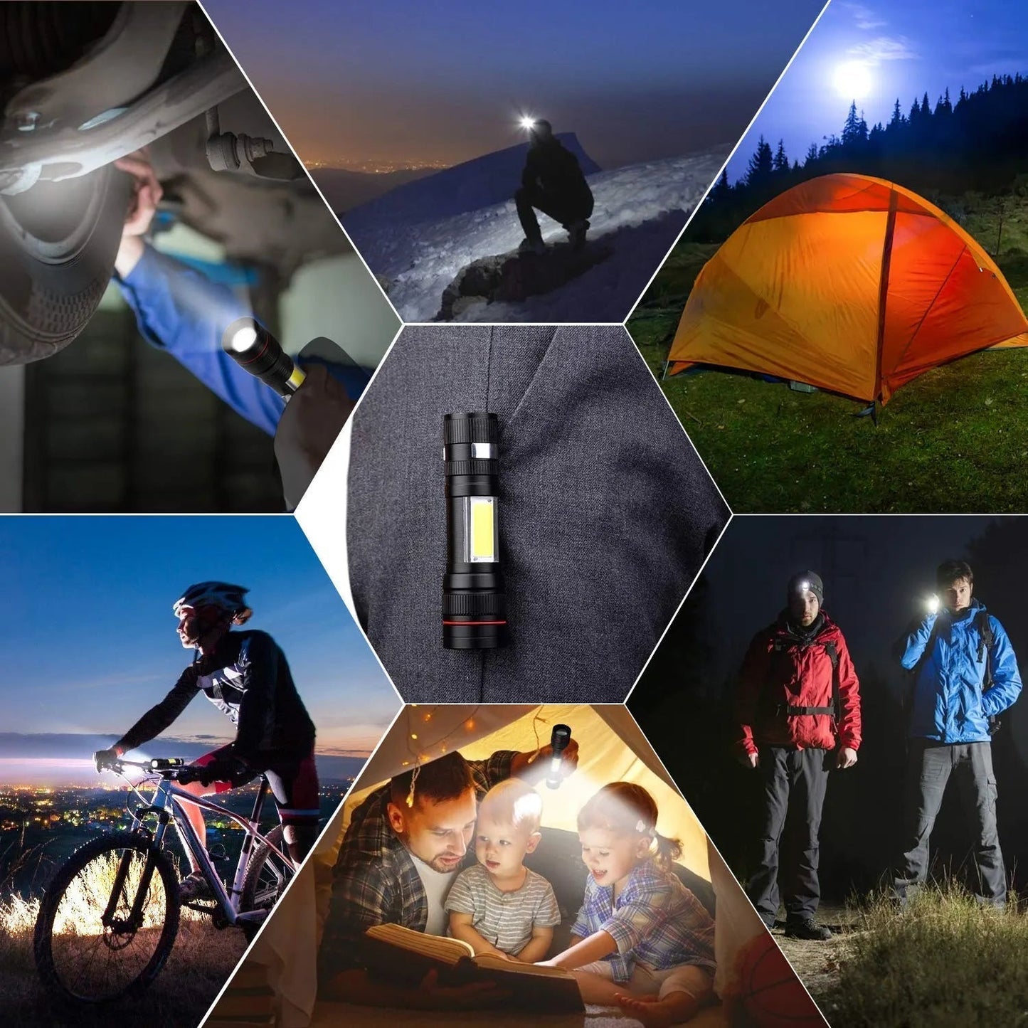 Zoomable Mini COB LED Flashlight | Rechargeable High - Brightness Pocket Torch for Camping, Work & Emergency Use - Mahal Al MadinahMahal Al MadinahMahal Al MadinahZoomable Mini COB LED Flashlight | Rechargeable High - Brightness Pocket Torch for Camping, Work & Emergency Use Mahal Al MadinahZoomable Mini COB LED Flashlight | Rechargeable High - Brightness Pocket Torch for Camping, Work & Emergency Use