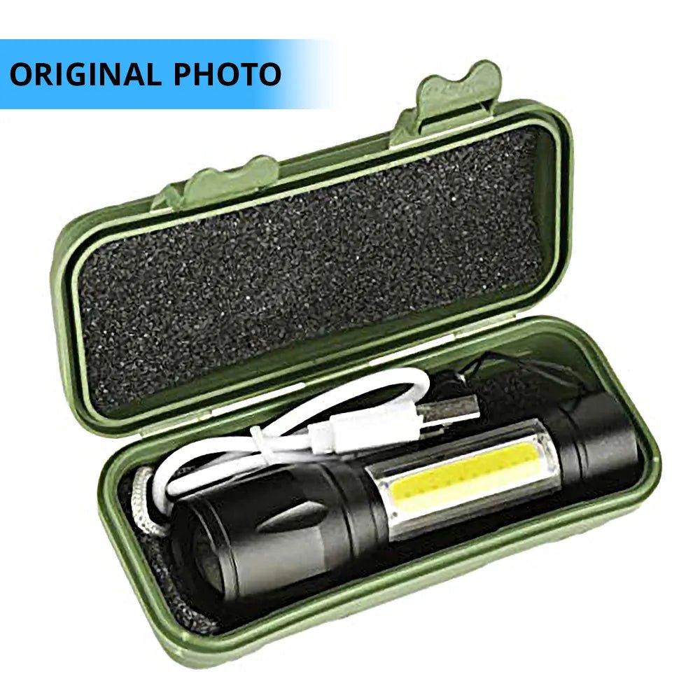 Zoomable Mini COB LED Flashlight | Rechargeable High - Brightness Pocket Torch for Camping, Work & Emergency Use - Mahal Al MadinahMahal Al MadinahMahal Al MadinahZoomable Mini COB LED Flashlight | Rechargeable High - Brightness Pocket Torch for Camping, Work & Emergency Use Mahal Al MadinahZoomable Mini COB LED Flashlight | Rechargeable High - Brightness Pocket Torch for Camping, Work & Emergency Use